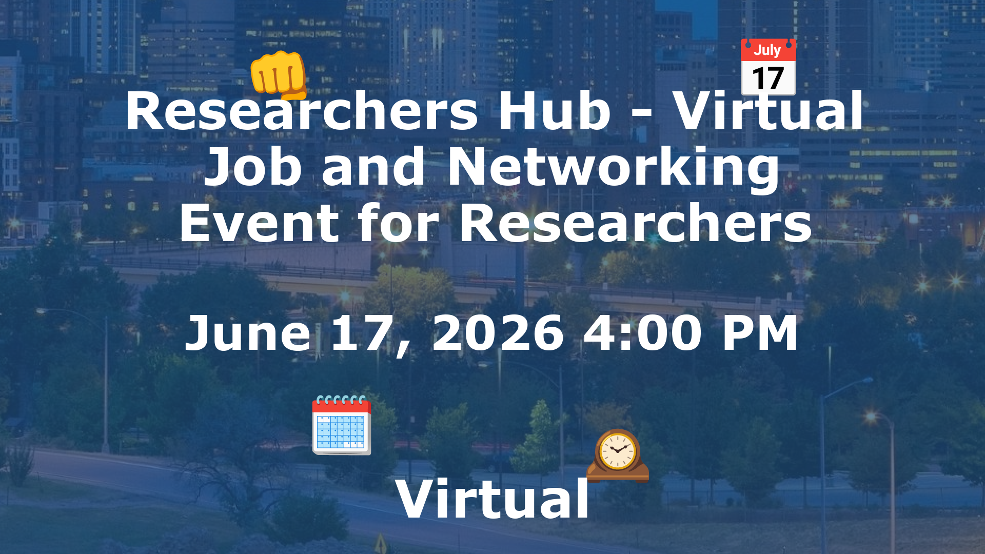 Researchers Hub - Virtual Job and Networking Event for Researchers event image